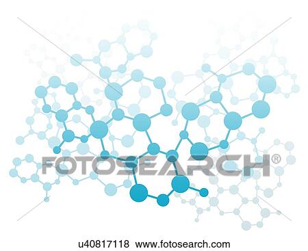 Stock Photo - Abstract background with molecule icons. Fotosearch