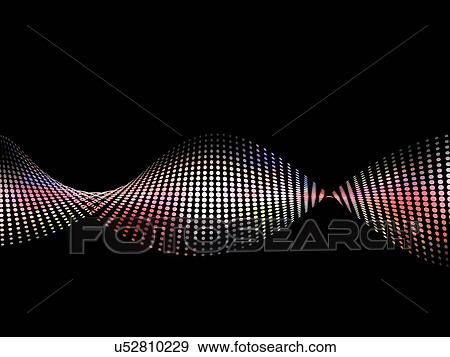 Abstract wave made of coloured dots View Large Photo Image Stock Photo - Abstract wave made of coloured dots. Fotosearch