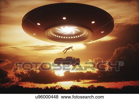 Alien abduction, illustration View Large Photo Image Stock Photo - Alien abduction, illustration. Fotosearch