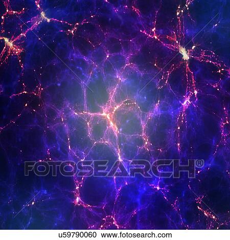 Stock Image - Artwork of large-scale structure. Fotosearch
