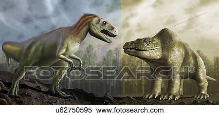 Stock Photography - Artwork of Megalosaurus Dinosaur. Fotosearch
