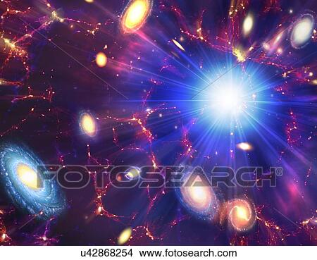 Artwork of the Big Bang View Large Photo Image Picture - Artwork of the Big Bang. Fotosearch