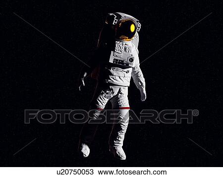 Astronaut in space, illustration View Large Photo Image Stock Image - Astronaut in space, illustration. Fotosearch