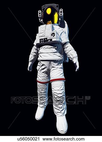 Stock Image - Astronaut in space, illustration. Fotosearch
