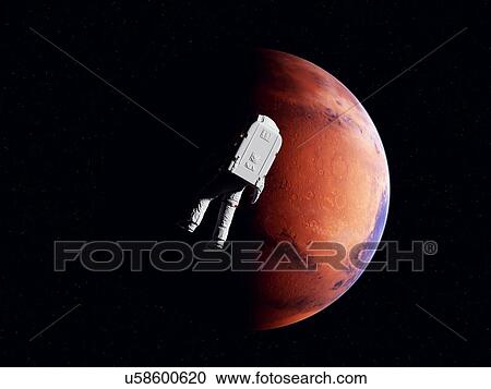 Stock Image - Astronaut in space, illustration. Fotosearch