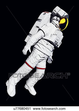 Stock Image - Astronaut in space, illustration. Fotosearch