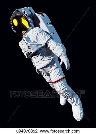 Stock Image - Astronaut in space, illustration. Fotosearch