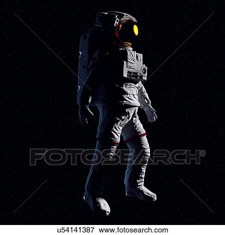 Stock Photo - Astronaut in space, illustration. Fotosearch