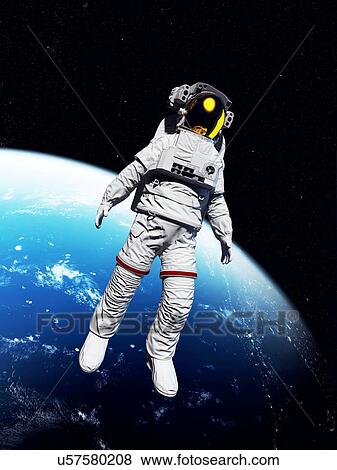 Stock Photo - Astronaut in space, illustration. Fotosearch