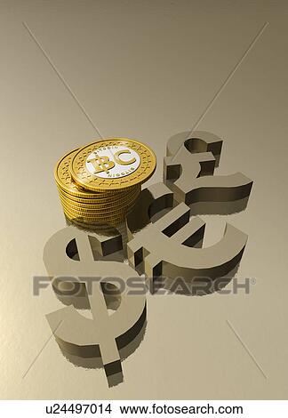 Bitcoins and currency symbols, illustration View Large Photo Image Picture - Bitcoins and currency symbols, illustration. Fotosearch