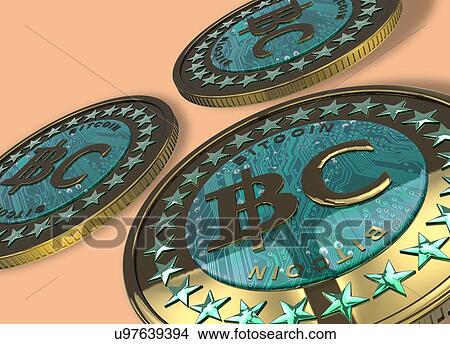 Bitcoins, illustration View Large Photo Image Picture - Bitcoins, illustration. Fotosearch
