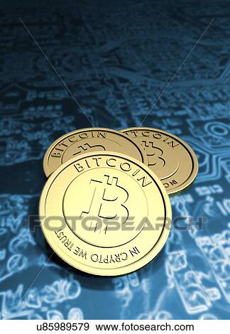 Bitcoins, illustration View Large Photo Image Stock Photo - Bitcoins, illustration. Fotosearch