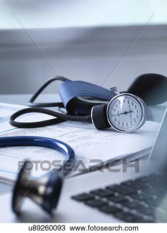 Blood pressure gauge and stethoscope View Large Photo Image Stock Image - Blood pressure gauge and stethoscope. Fotosearch