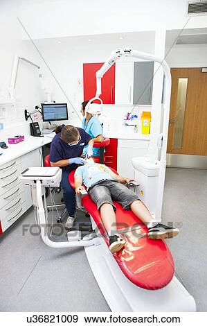 Stock Photo - Child at dentist's. Fotosearch