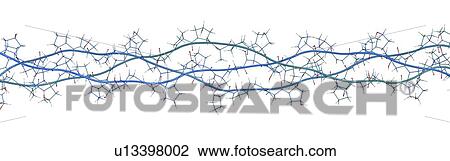 Stock Image - Collagen protein molecule. Fotosearch