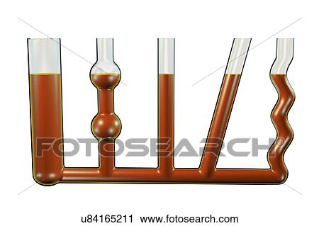 Communicating vessels, illustration View Large Photo Image Stock Image - Communicating vessels, illustration. Fotosearch