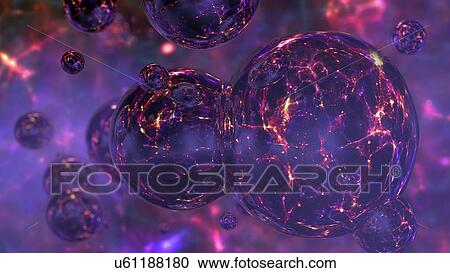 Stock Image - Conceptual image of bubble universes. Fotosearch