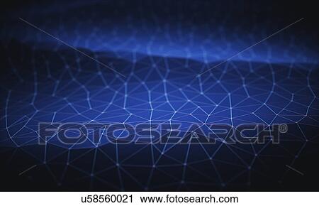 Stock Image - Connecting lines, illustration. Fotosearch
