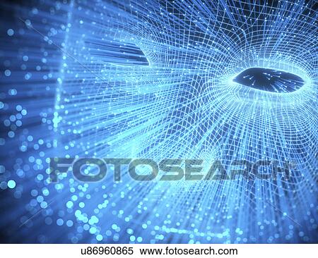 Stock Photography - Connecting lines in shape of human face, illustration. Fotosearch