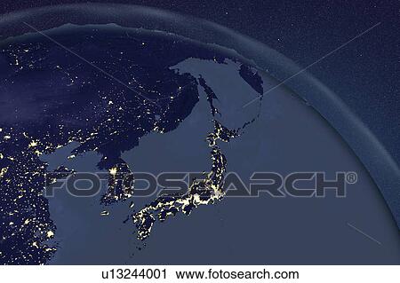 Earth from space, illustration View Large Photo Image Stock Image - Earth from space, illustration. Fotosearch