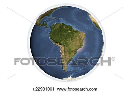Stock Image - Earth from space, illustration. Fotosearch