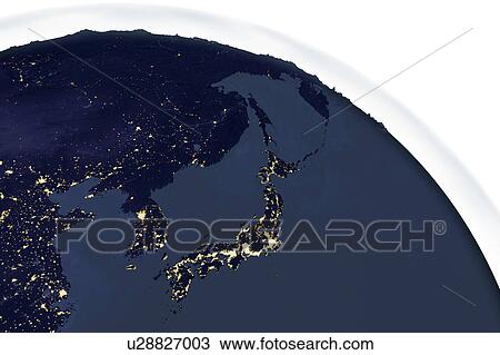 Stock Image - Earth from space, illustration. Fotosearch