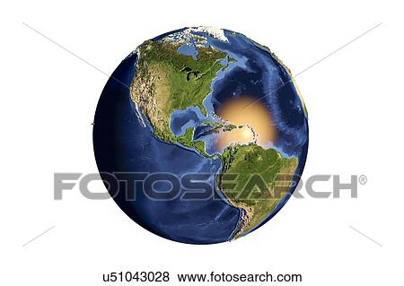 Stock Photo - Earth from space, illustration. Fotosearch