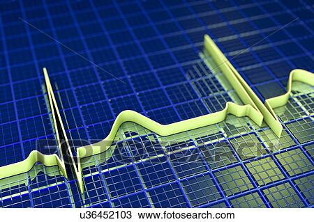 Stock Image - ECG, illustration. Fotosearch