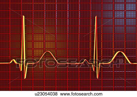 Stock Photo - ECG, illustration. Fotosearch