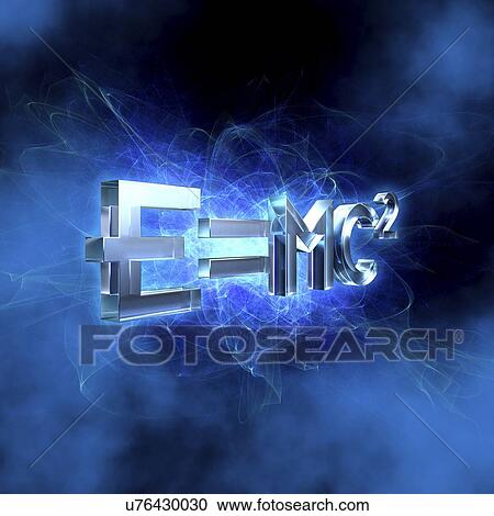 Stock Image - Einstein's mass-energy equation, illustration. Fotosearch