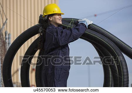 Female engineer working at power plant View Large Photo Image Stock Image - Female engineer working at power plant. Fotosearch
