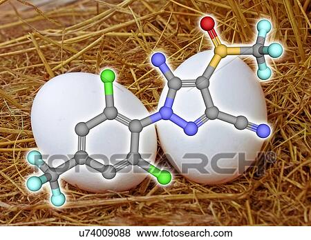 Stock Photo - Fipronil insecticide molecule with eggs. Fotosearch