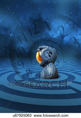 Futuristic astronaut, illustration View Large Photo Image Stock Image - Futuristic astronaut, illustration. Fotosearch