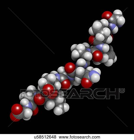 Stock Photo - Gliadin gluten derived peptide molecule. Fotosearch