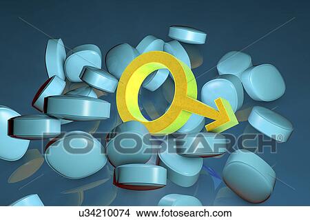 Picture - Impotence treatment, conceptual artwork. Fotosearch