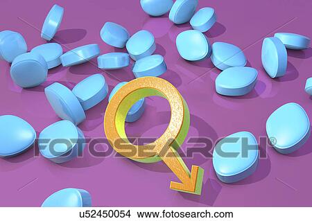 Picture - Impotence treatment, conceptual artwork. Fotosearch