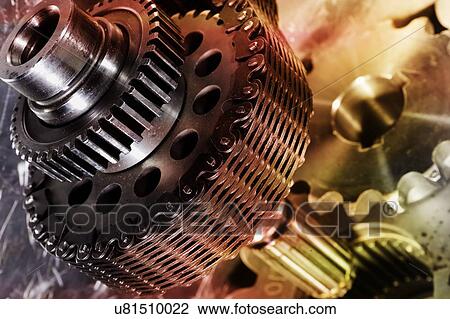 Stock Image - Industrial gears. Fotosearch