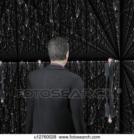 Stock Photo - Infinity of mirrors, illustration. Fotosearch