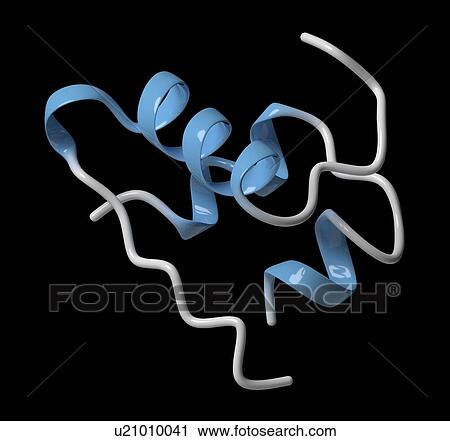 Stock Image - Insulin hormone molecule. Fotosearch