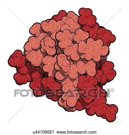 Stock Image - Insulin hormone molecule. Fotosearch