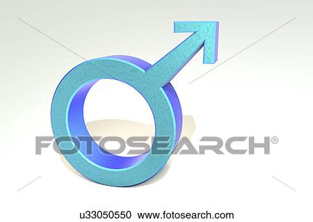 Stock Image - Male symbol, illustration. Fotosearch