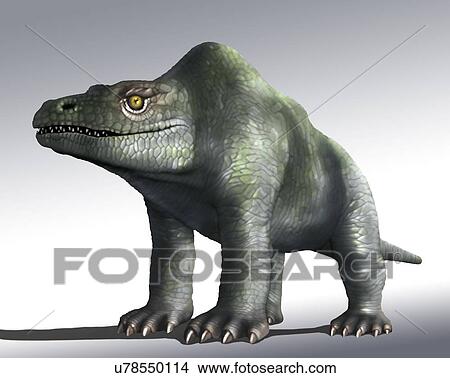 Megalosaurus - Retro Look View Large Photo Image Picture - Megalosaurus - Retro Look. Fotosearch