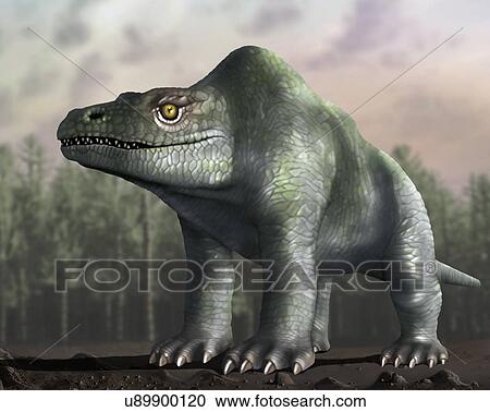 Megalosaurus - Retro Look View Large Photo Image Stock Image - Megalosaurus - Retro Look. Fotosearch