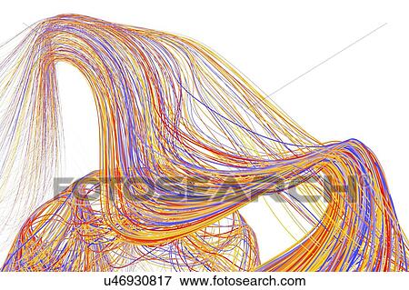 Stock Photo - Multicoloured lines, artwork. Fotosearch