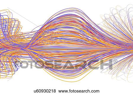 Stock Photo - Multicoloured lines, artwork. Fotosearch