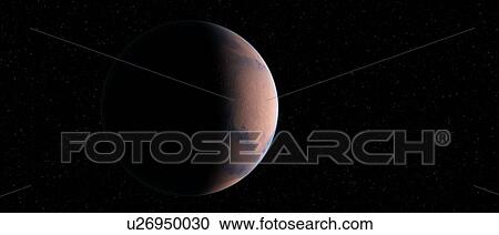 Planet in space, illustration View Large Photo Image Stock Image - Planet in space, illustration. Fotosearch