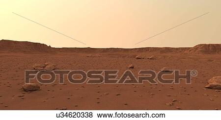 Stock Photo - Planet surface, illustration. Fotosearch