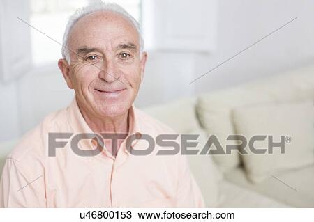 Stock Image - Portrait of senior man. Fotosearch