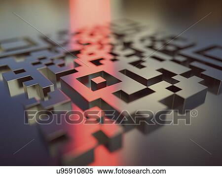 Stock Photography - QR code, illustration. Fotosearch