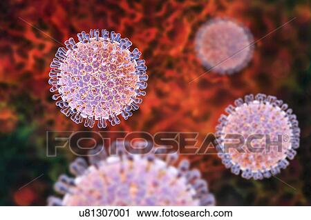 Stock Image - Rotavirus particle, illustration. Fotosearch